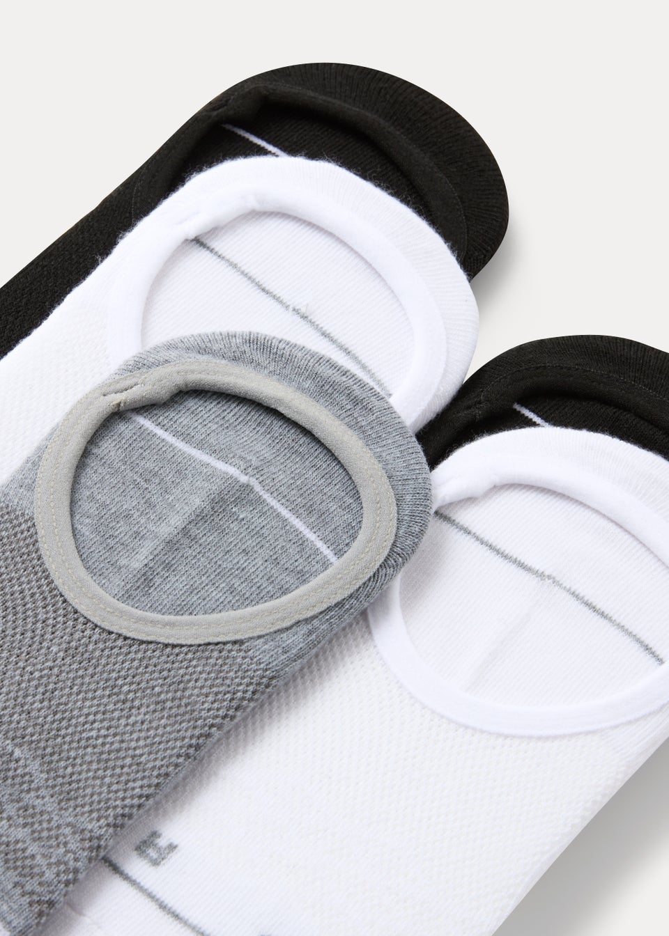 Souluxe 5 Pack White Invisible Socks