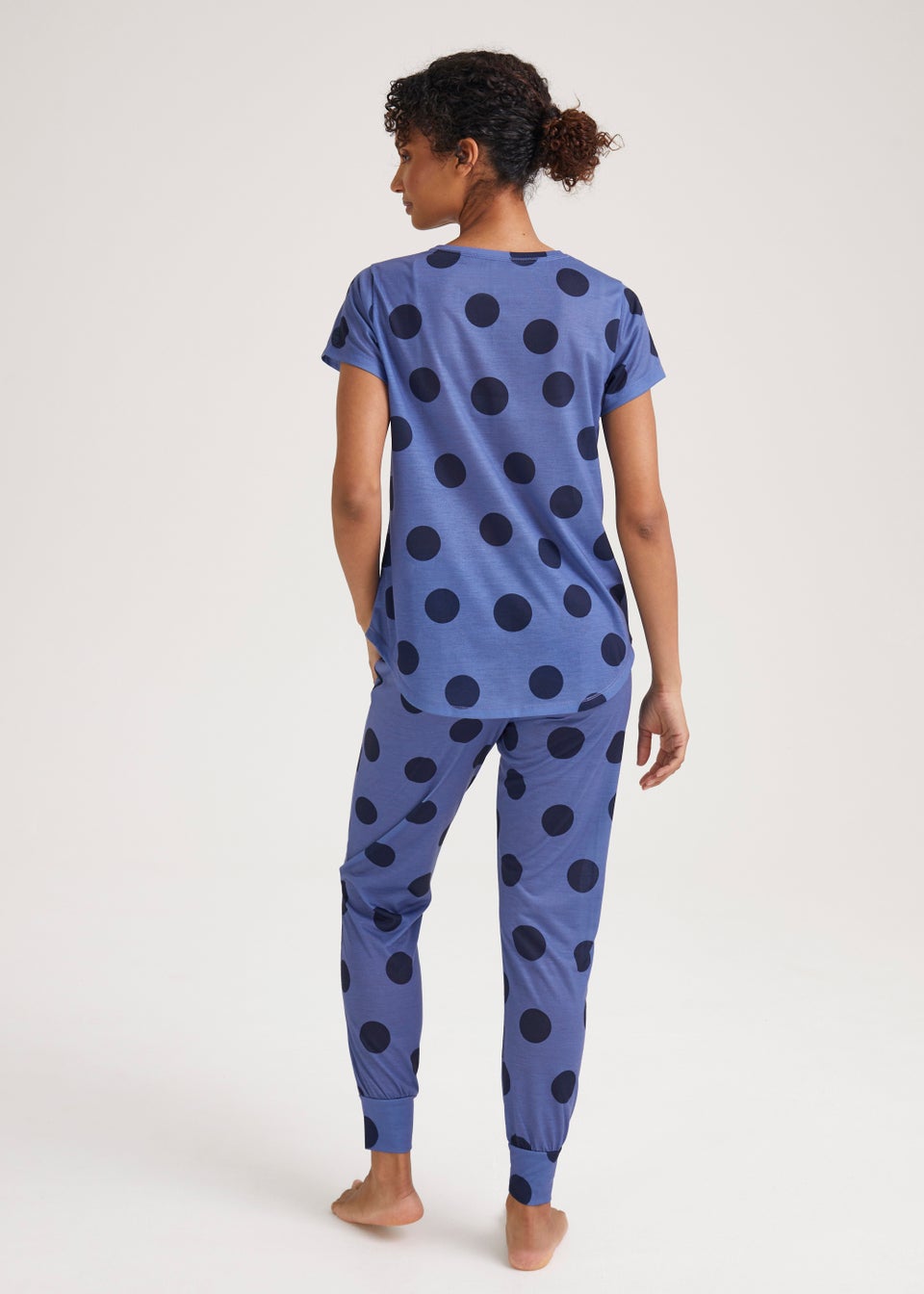 Navy Spot Pyjama Set