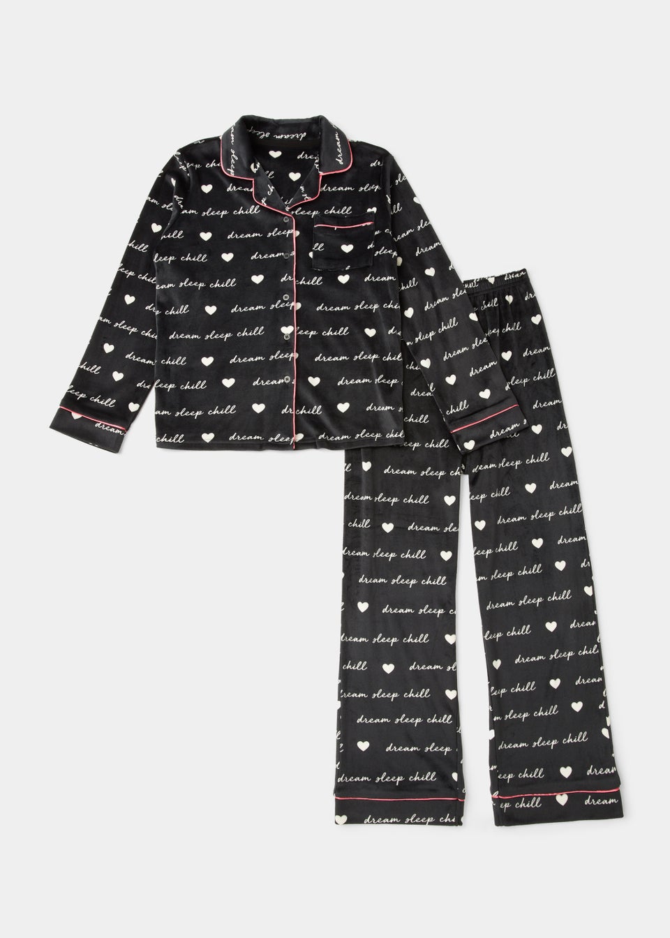 Black button up pyjamas sales