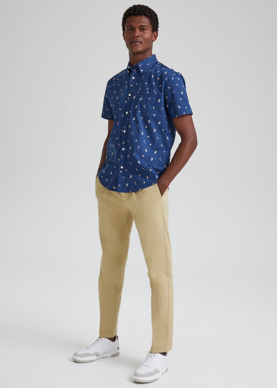 Stone Pleated Trousers