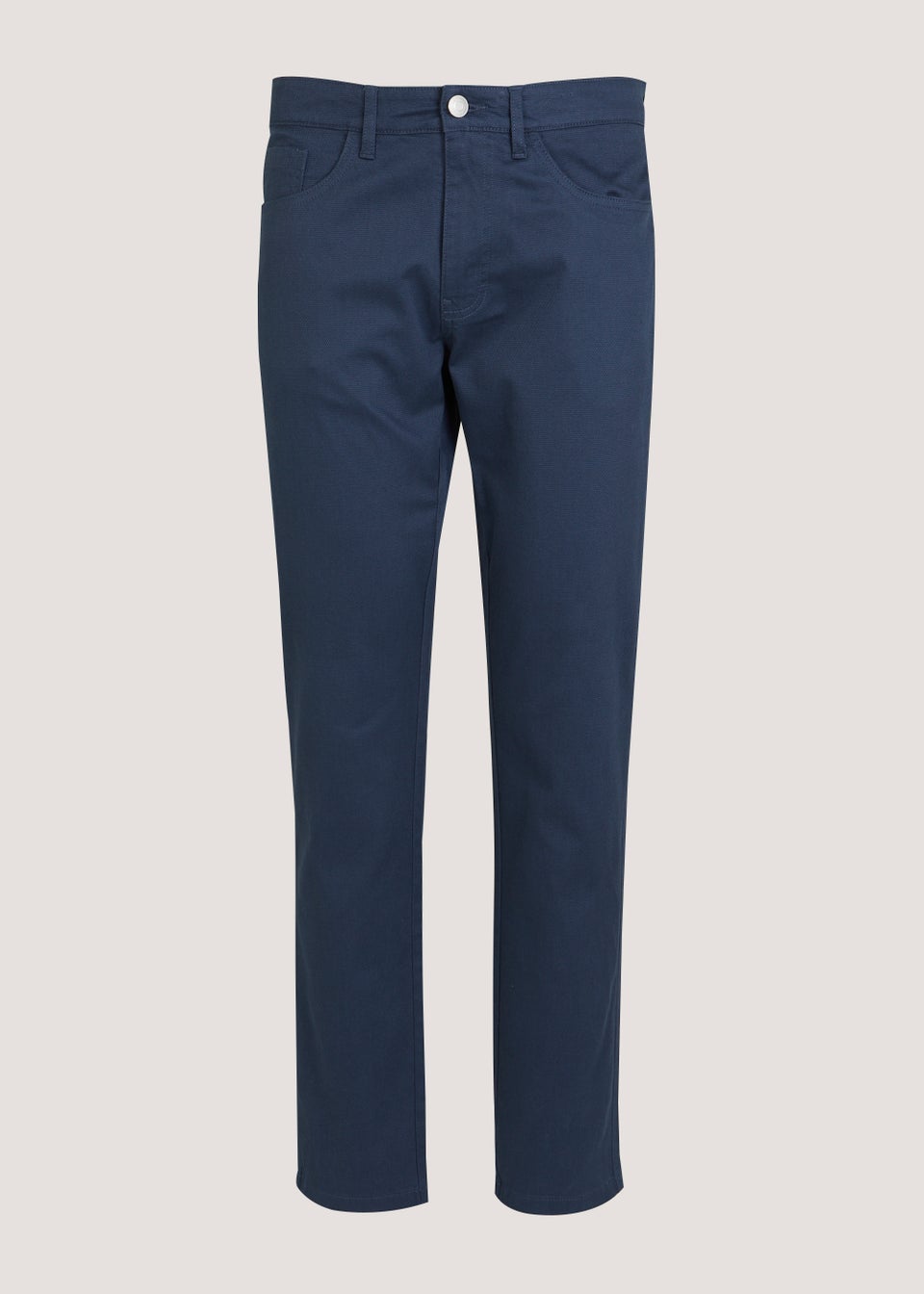 Navy Textured Chino Trousers