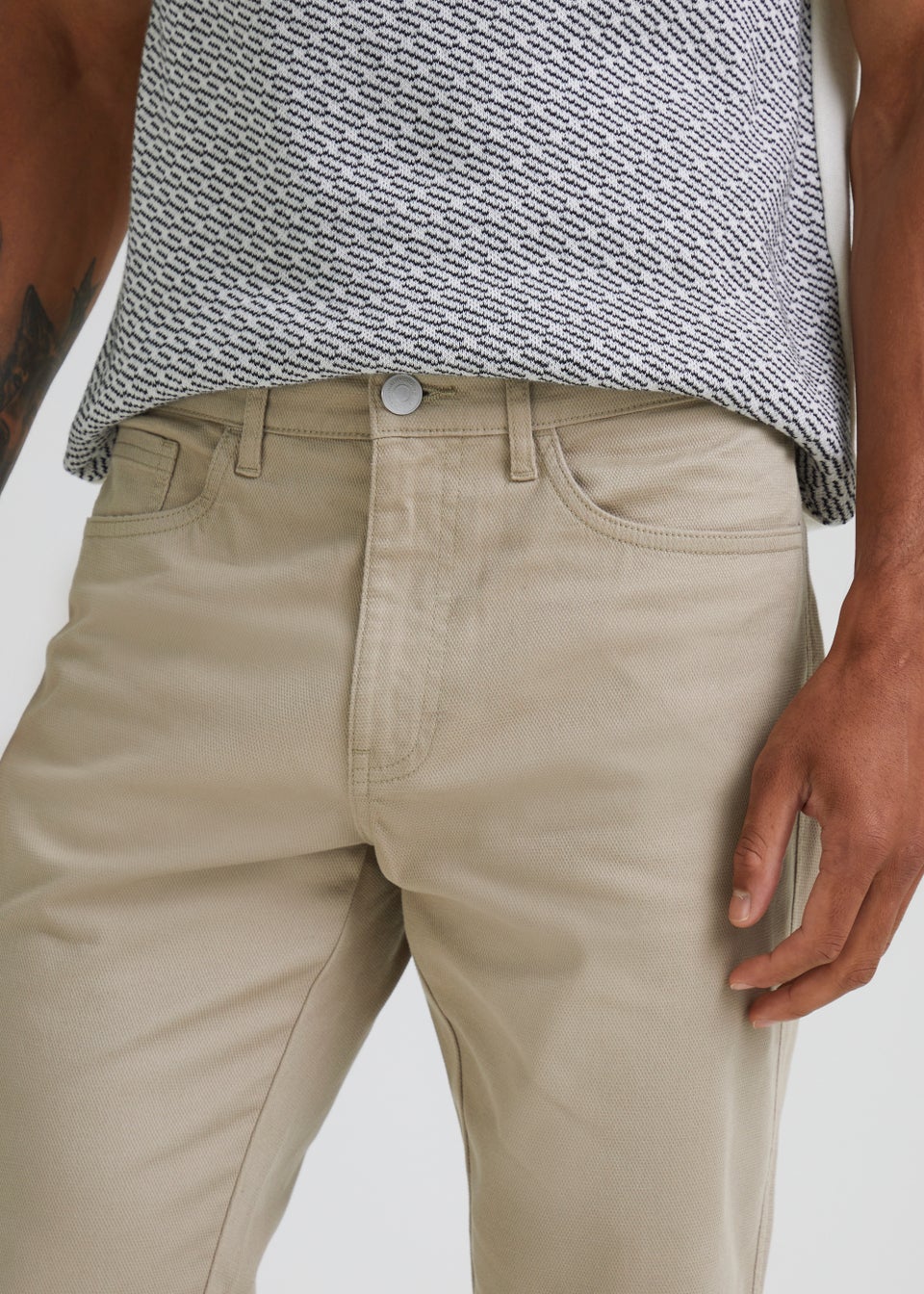 Stone Textured Chino Trousers