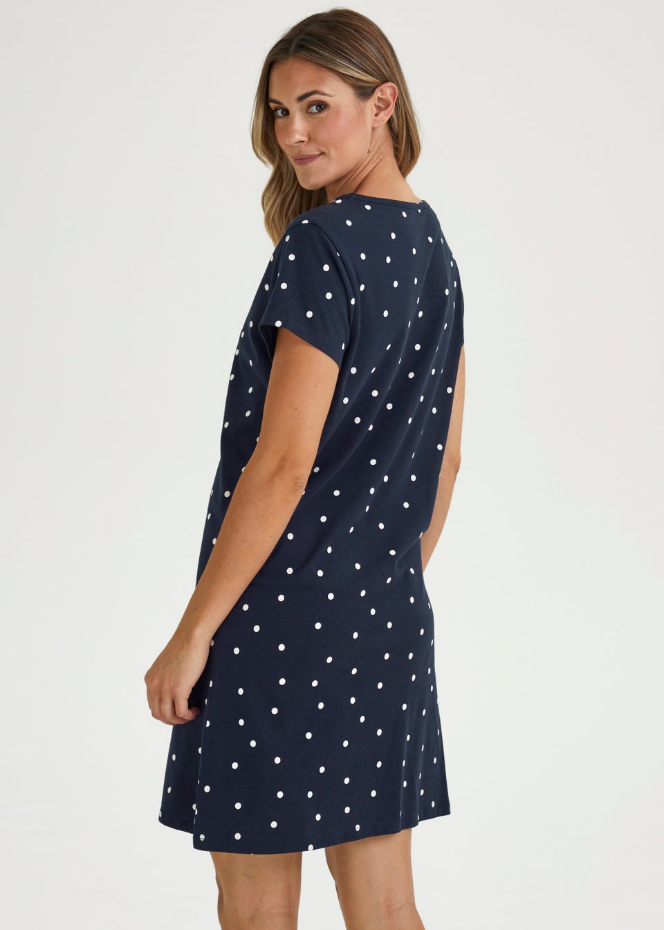 Navy Owl Embroidered Nightie
