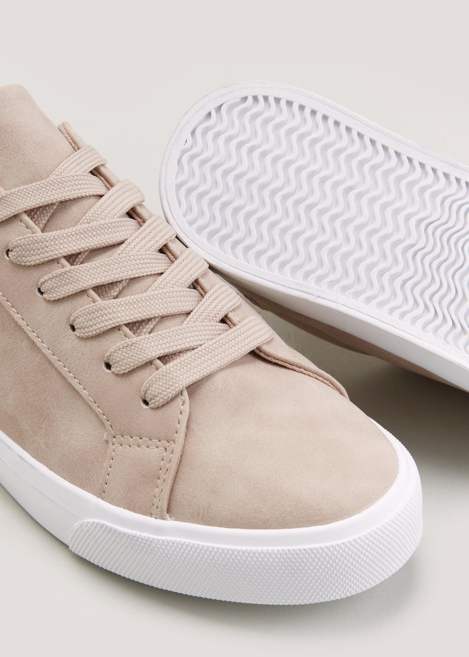 Nude Lace Up Trainers - Matalan