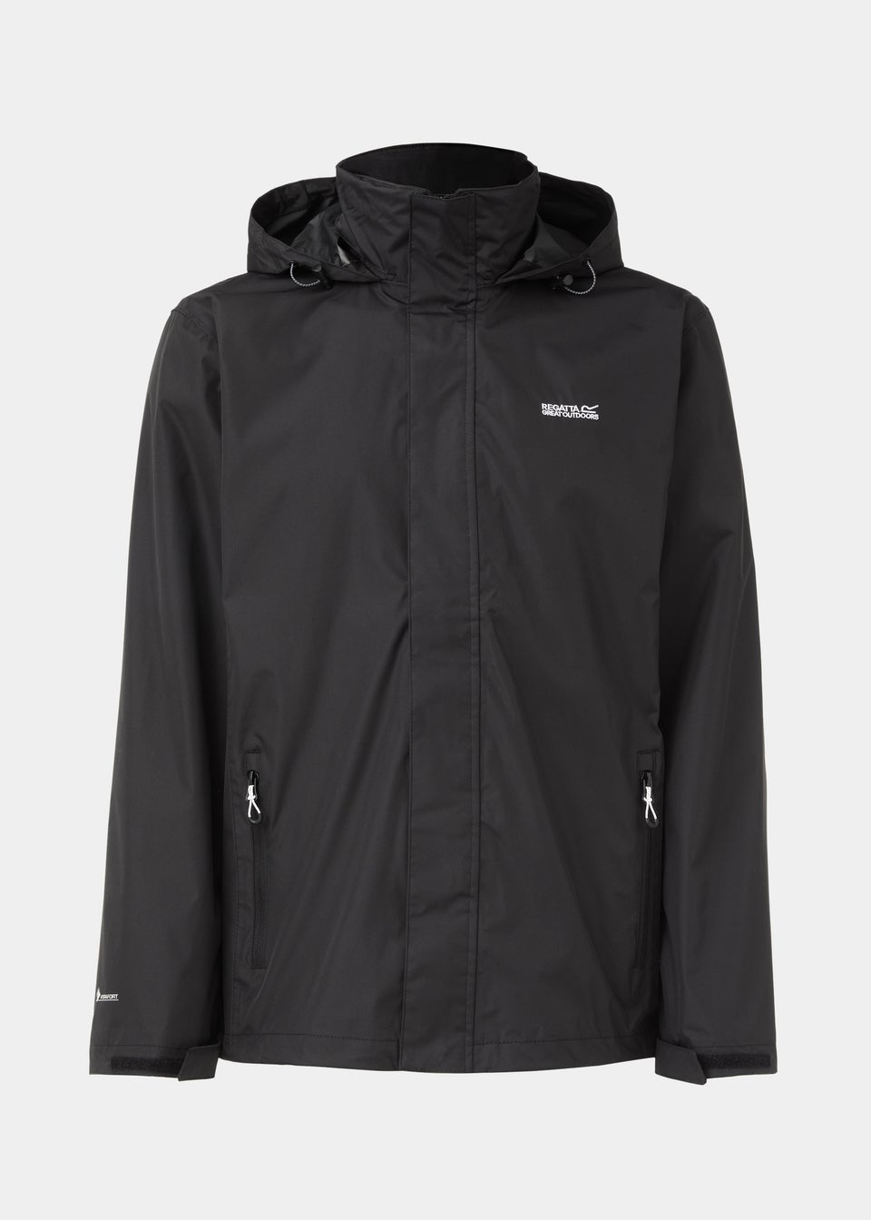 Regatta black matt waterproof jacket discount