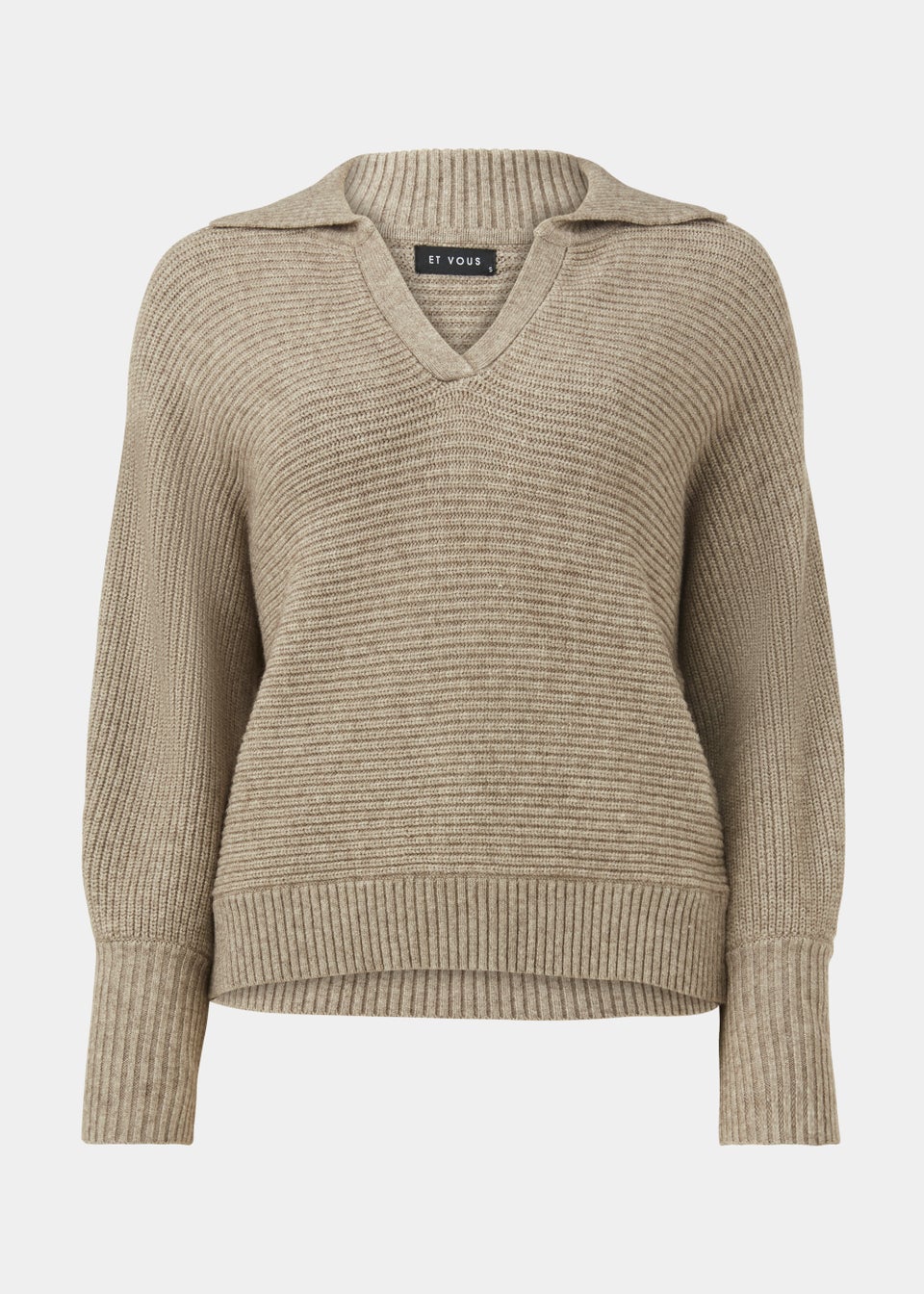 Et Vous Grey V-Neck Jumper