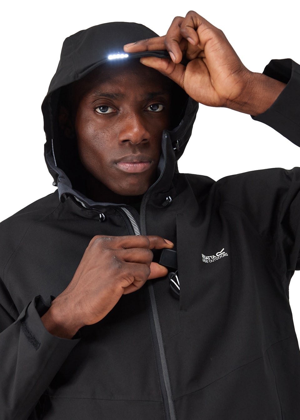 Regatta Britedale Black Torch Hood Waterproof Jacket