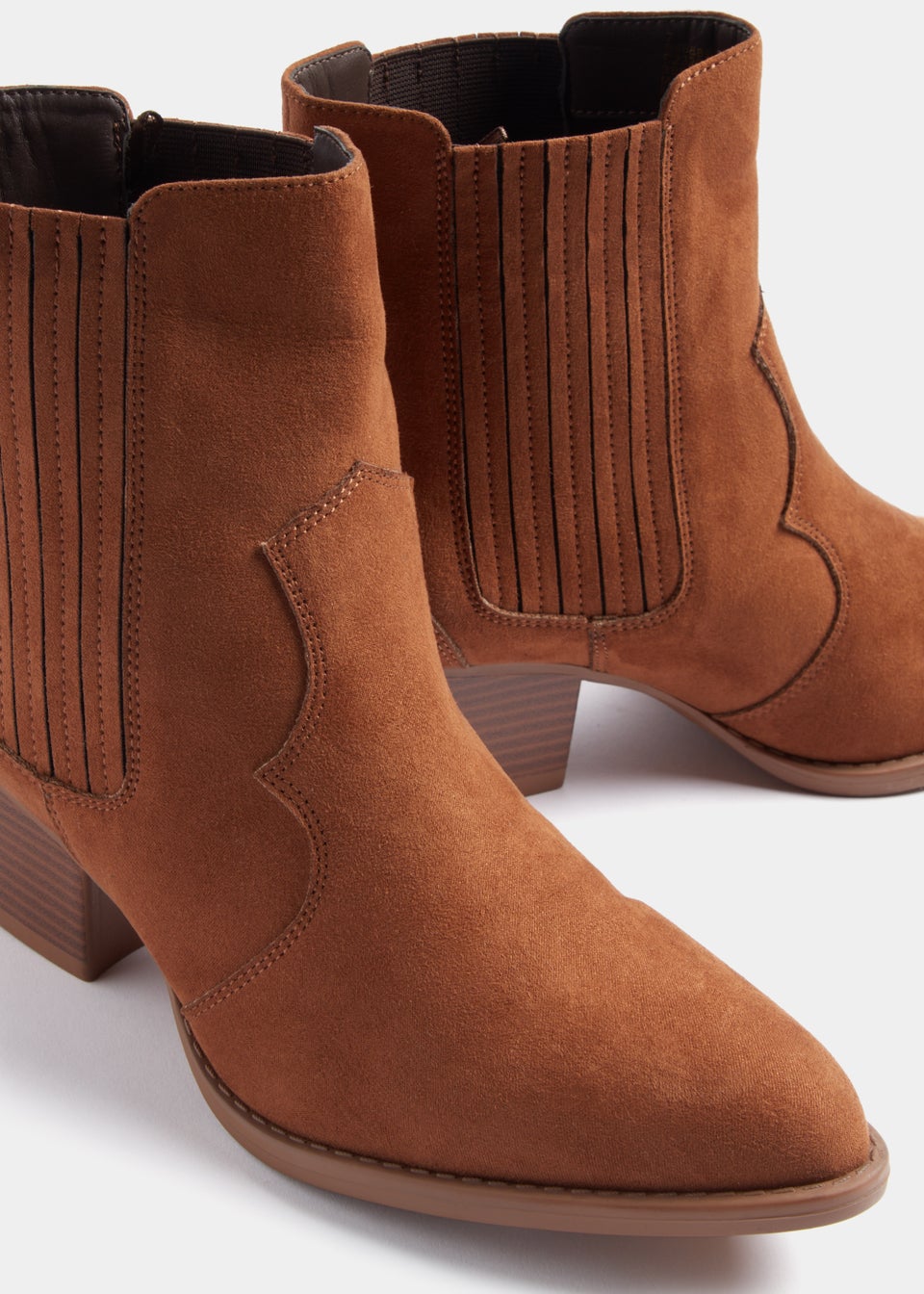 Tan Western Ankle Boots