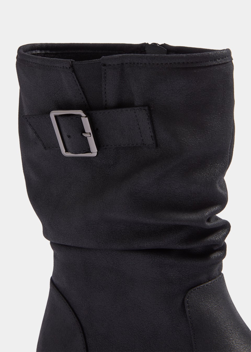 Black Slouch Cleated Boots