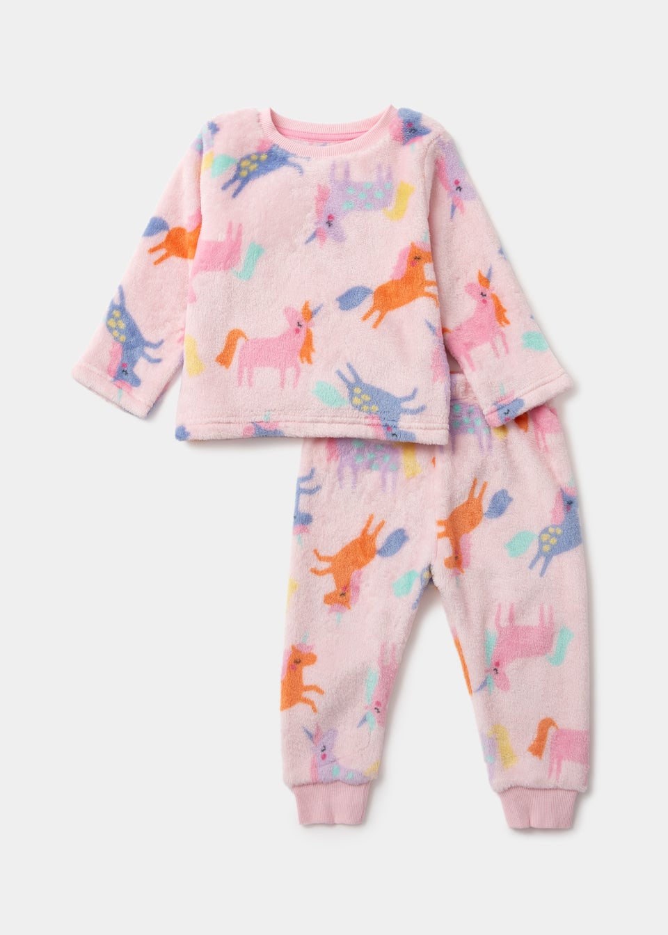 Girls Pink Unicorn Pyjama Set (9mths-5yrs)