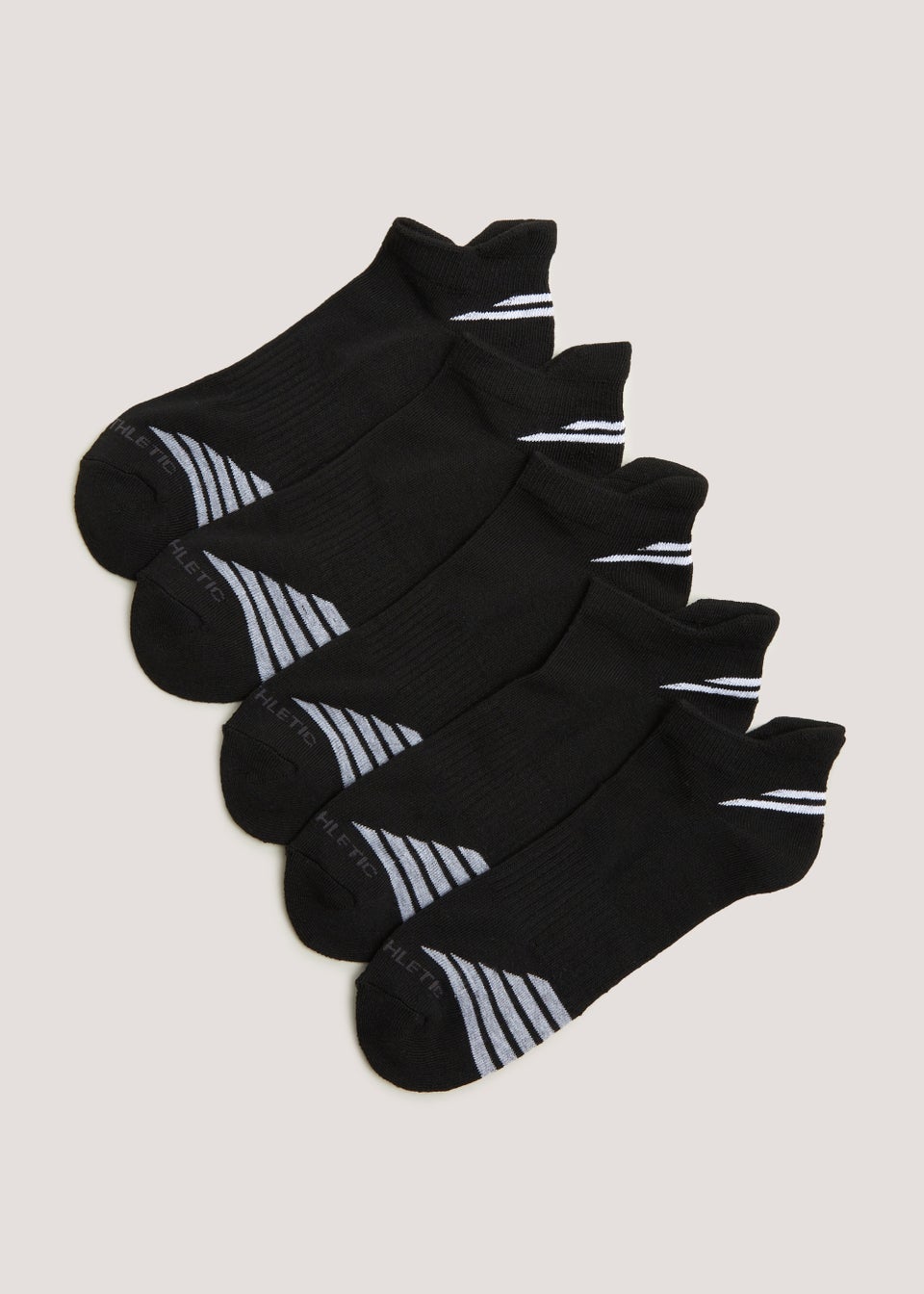 US Athletic 5 Pack Black Trainer Socks