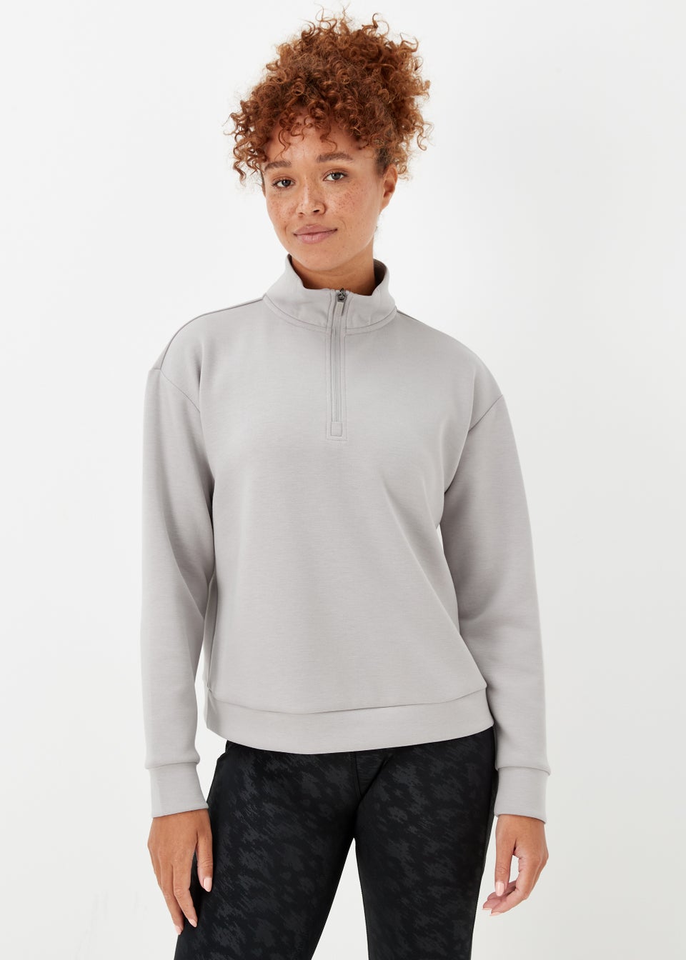 Souluxe Lilac Half Zip Sports Sweatshirt