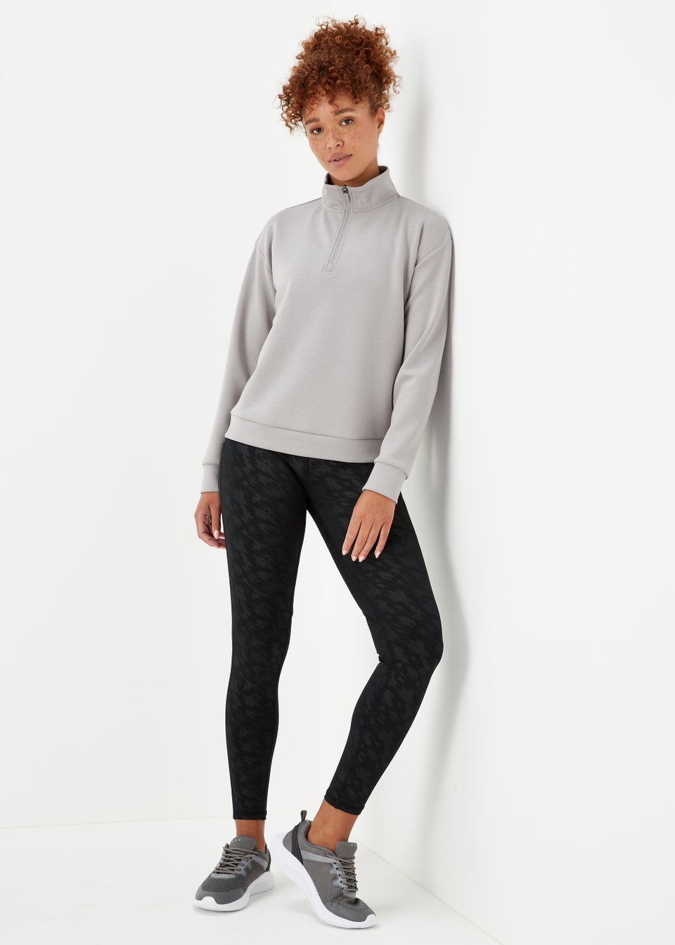 Souluxe Lilac Half Zip Sports Sweatshirt
