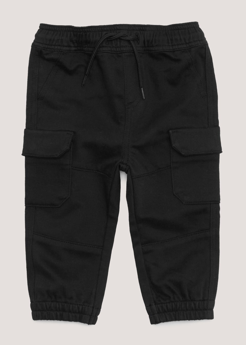 Boys Black Knitted Cargo Trousers (9mths-6yrs) - Matalan