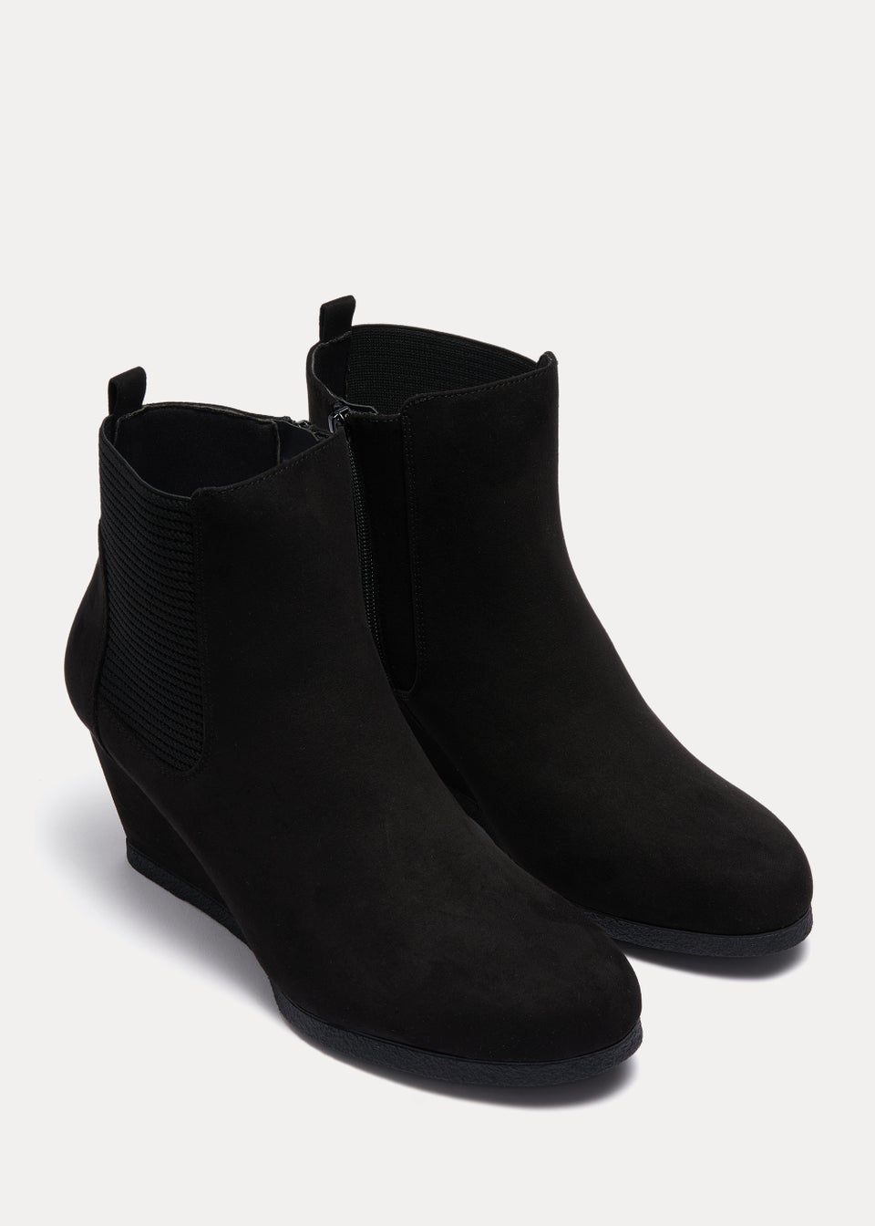 thumbnail image 2 of Women's Winter Fur Boots - Knee High Wedge Heel With Buckle (Tan/Brown/Black) 2 of 12