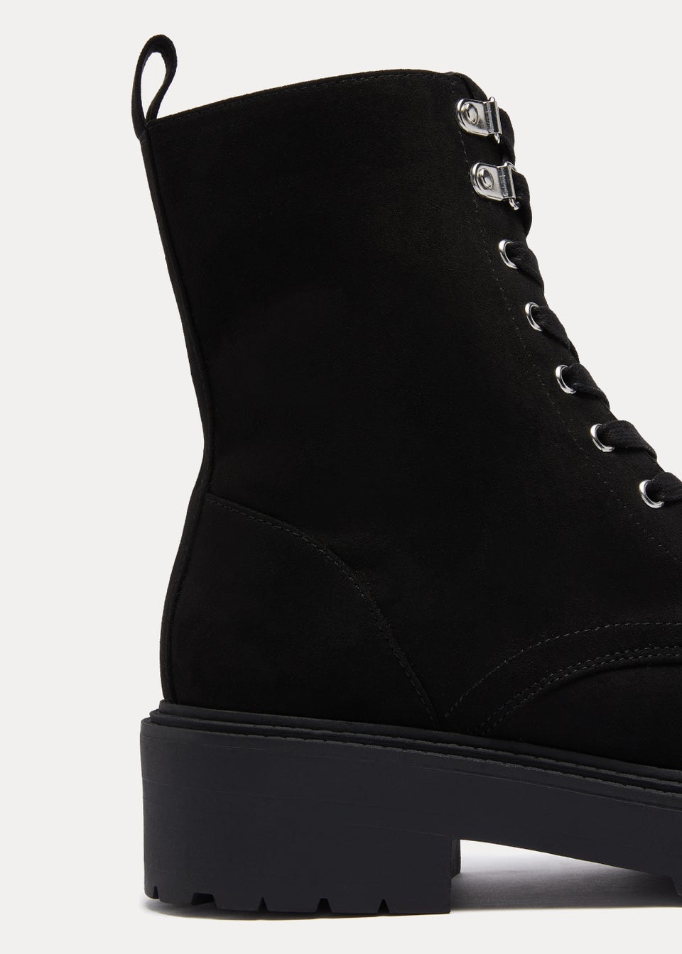 Black Military Lace Up Boots
