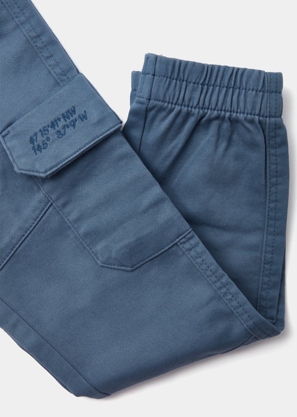 Boys Blue Knitted Cargo Trousers (4-13yrs)