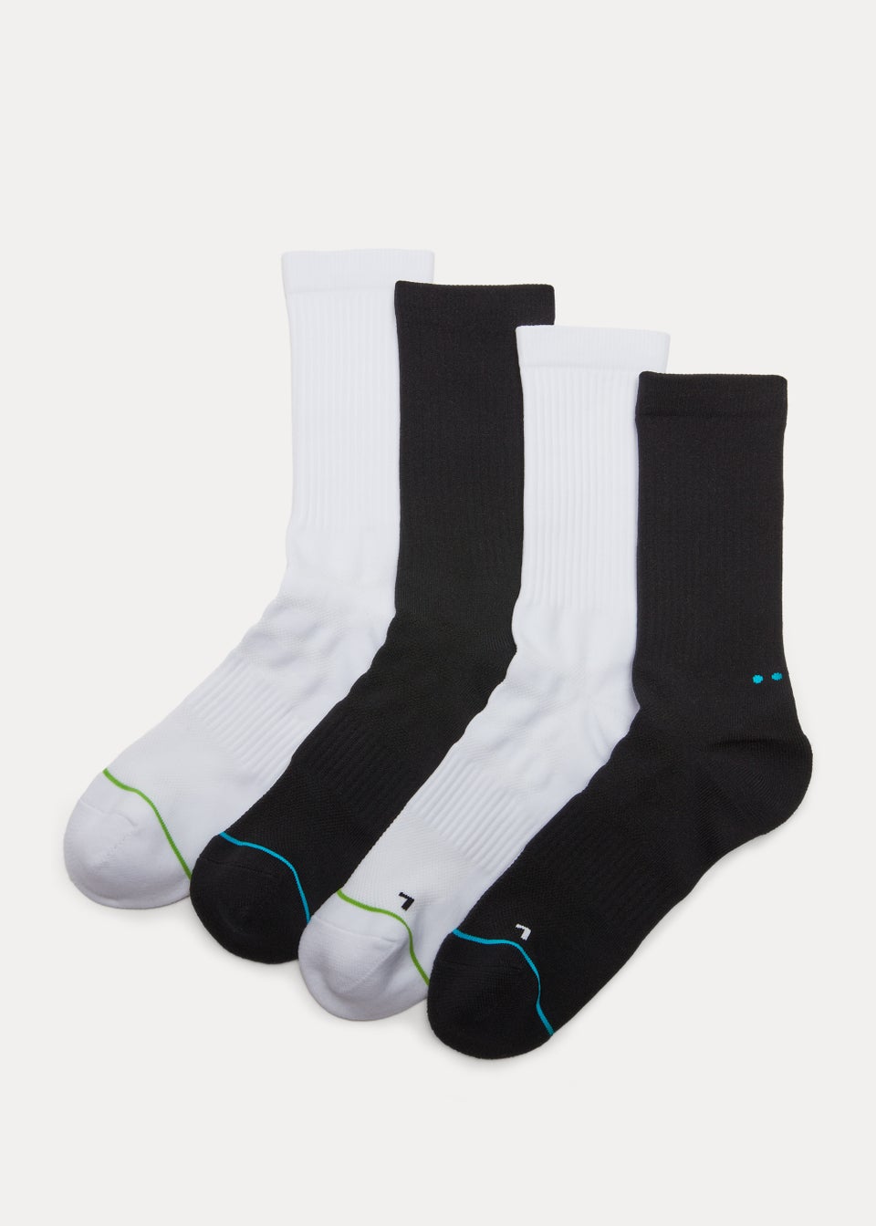 Souluxe 4 Pack White Sports Socks