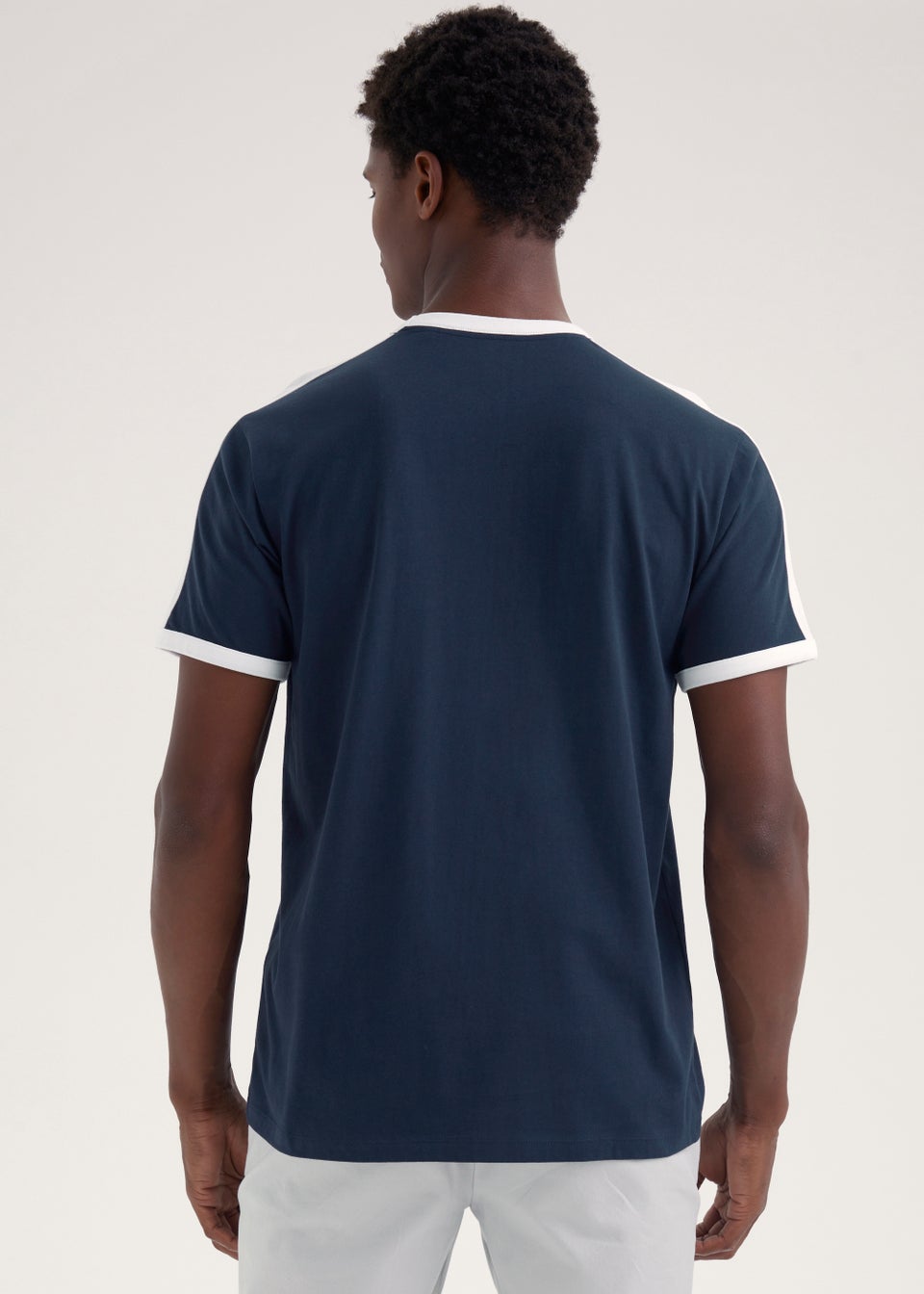 Navy Panel T-Shirt - Matalan