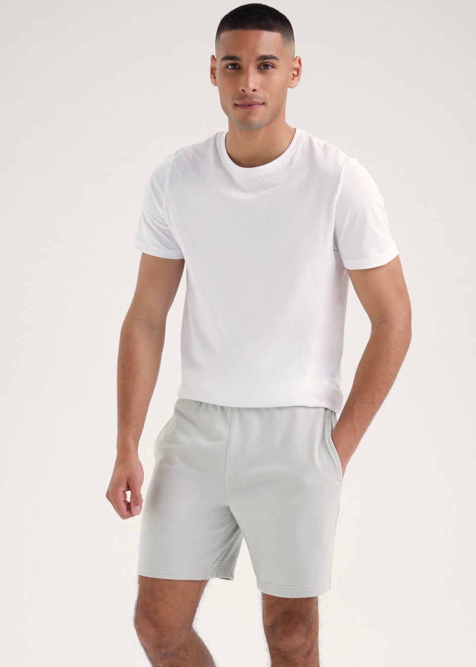 Grey Essential Jogger Shorts Matalan