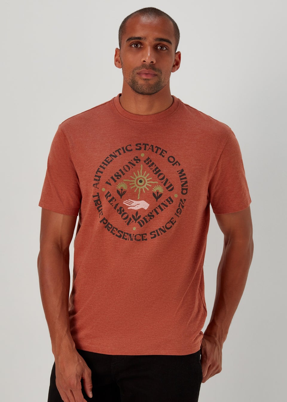 Brown Authentic Print T-Shirt