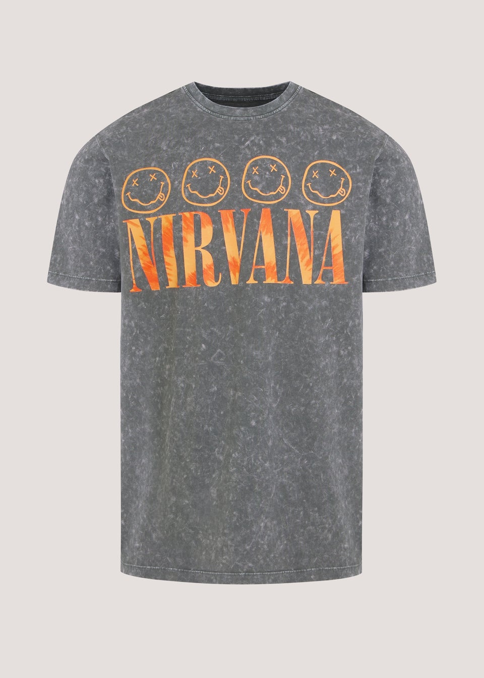 Grey Nirvana Print T-Shirt