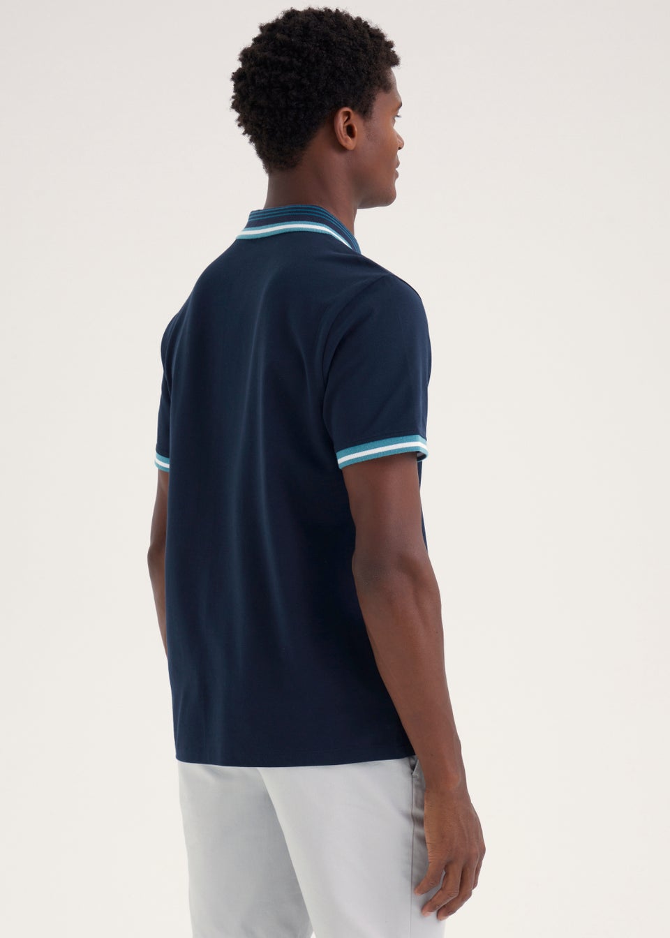 Navy Tipped Polo Shirt