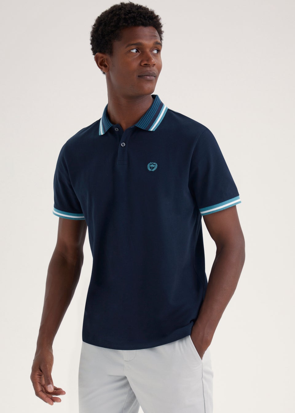 Navy Tipped Polo Shirt