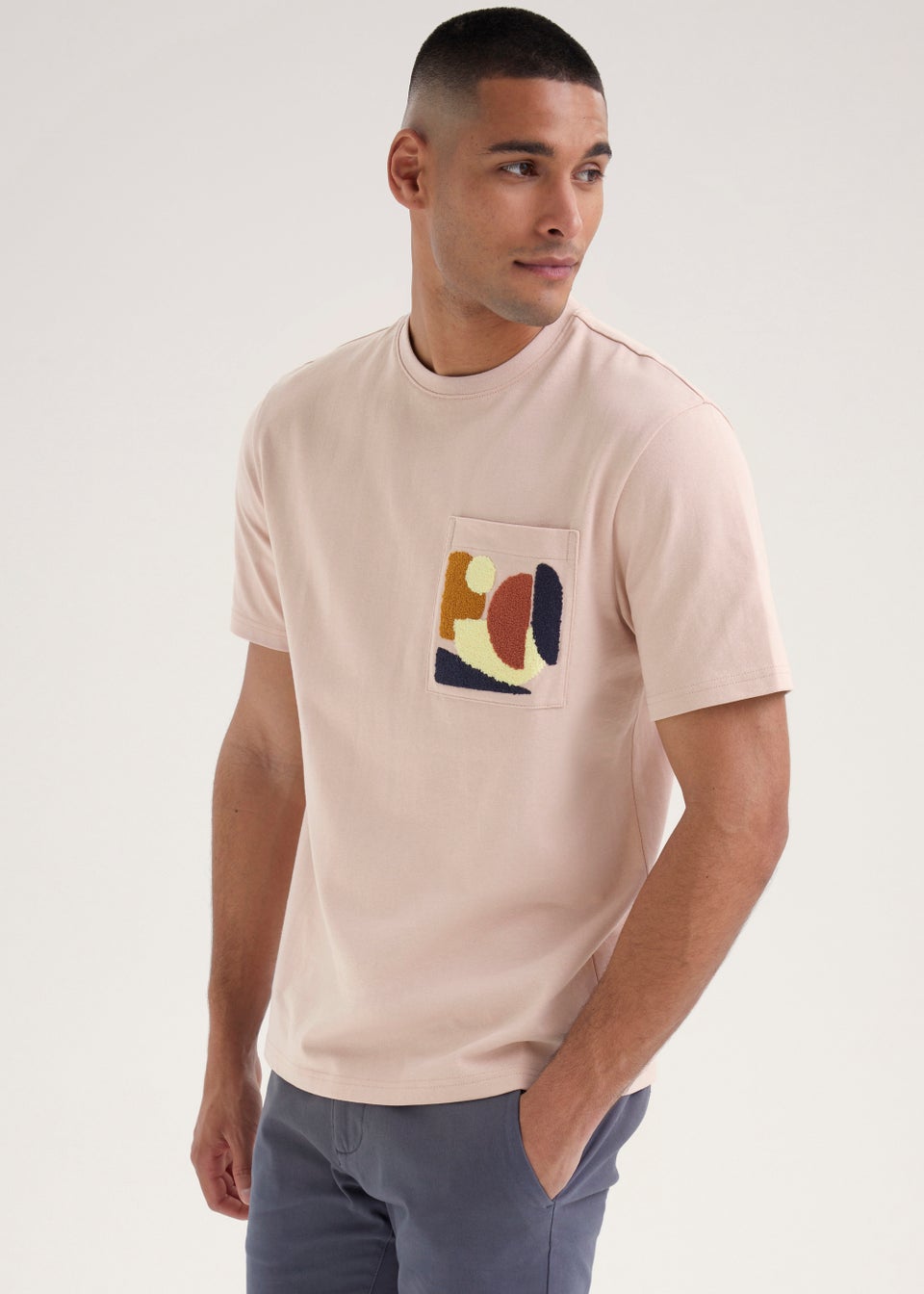 Pink Oversized Pocket T-Shirt