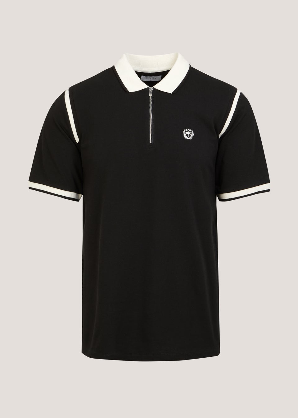Black Panel Polo Shirt
