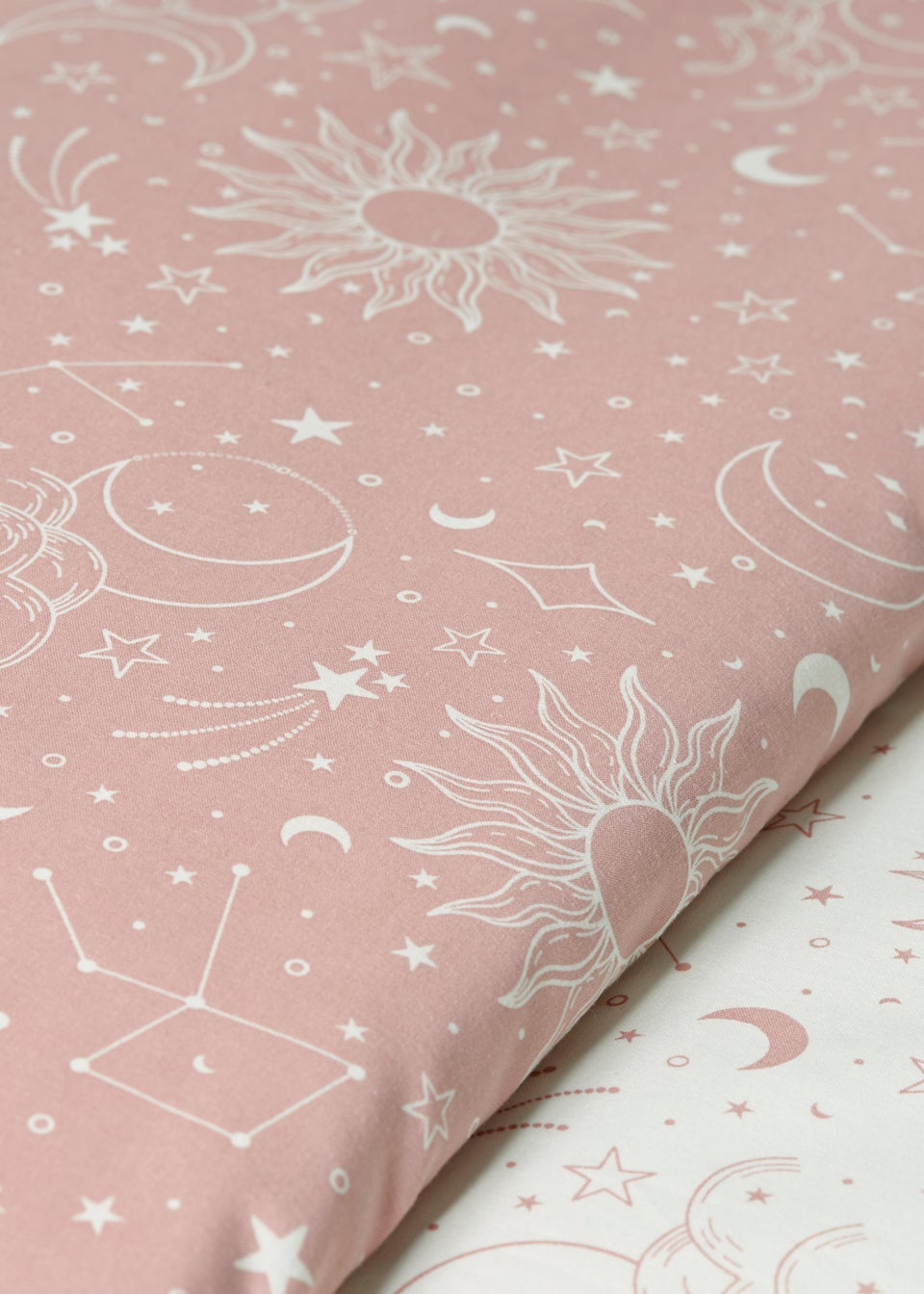 Pink Celestial Print Duvet Cover