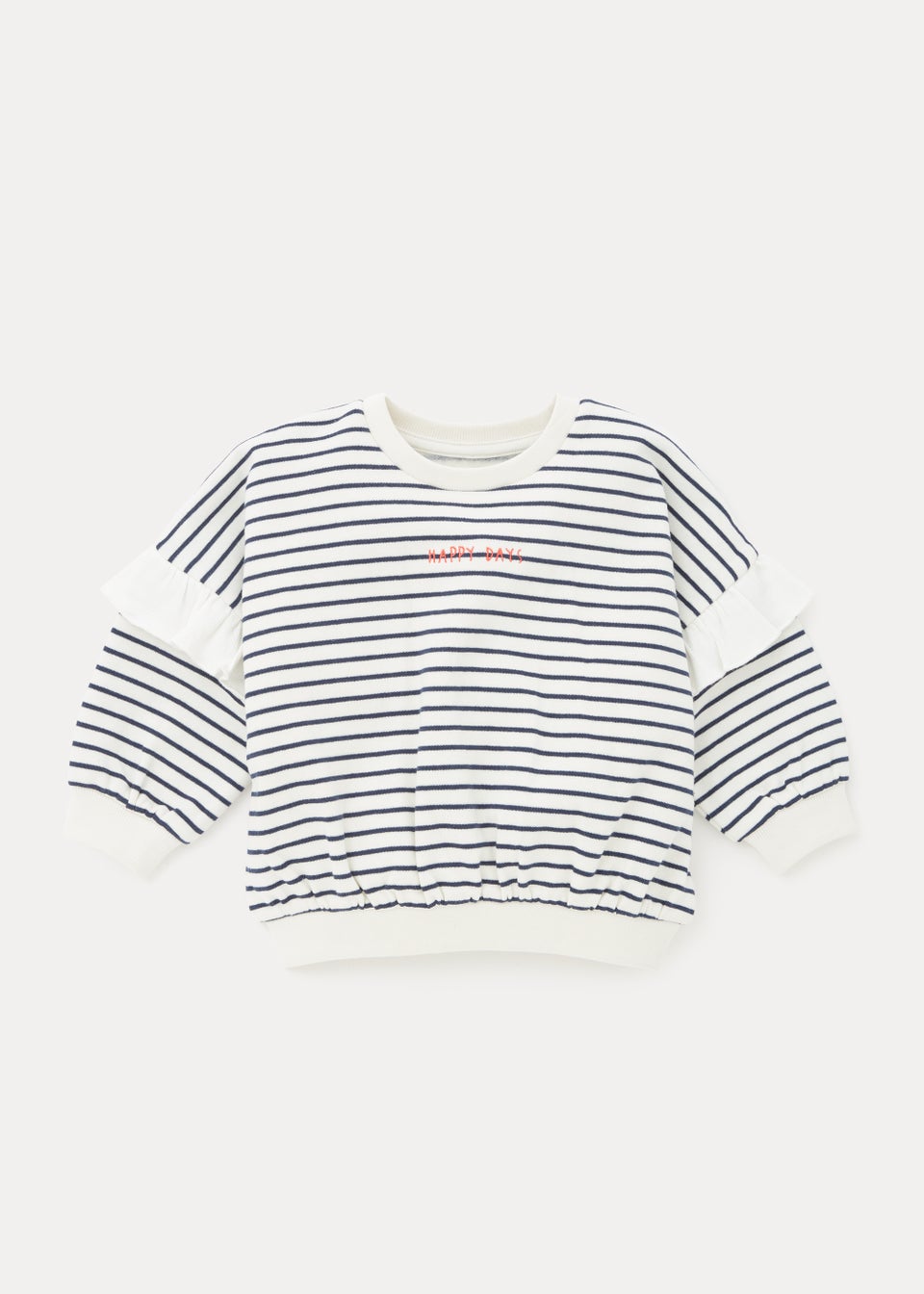 Girls Navy Stripe Sweatshirt (9mths-6yrs) - Matalan