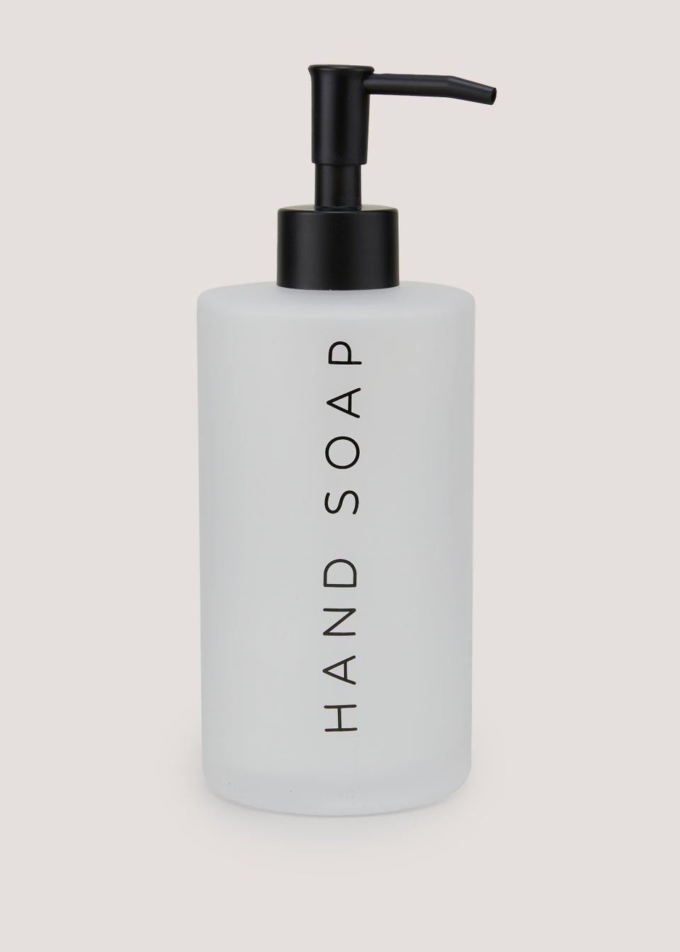 Glass Frosted Soap Dispenser (20.5cm x 7.5cm x 7.5cm)