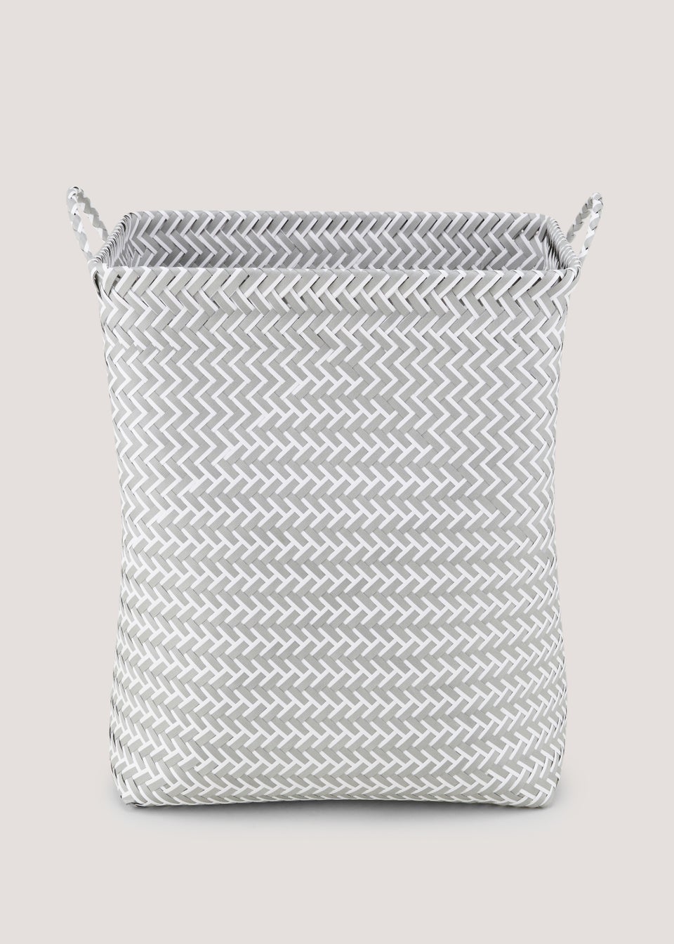 Grey Plastic Laundry Basket
