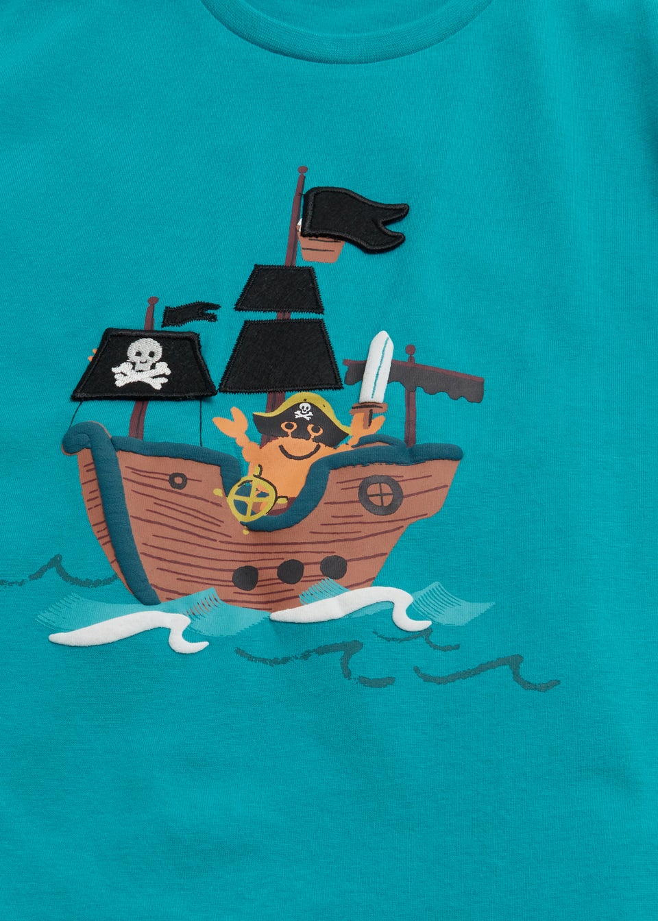 Boys Teal 3D Boat T-Shirt (9mths-6yrs)