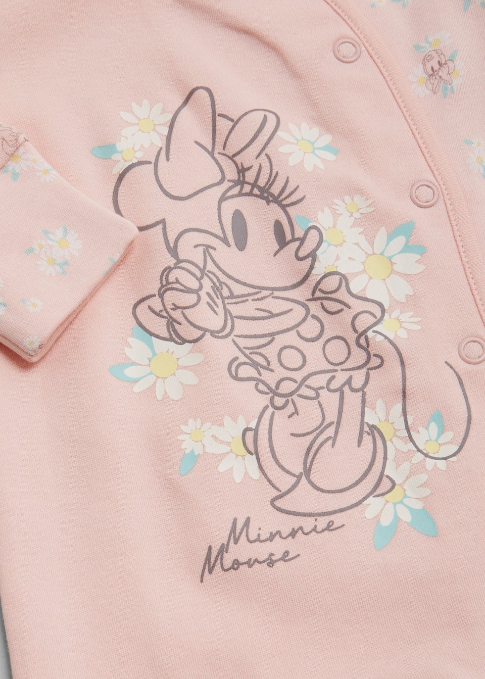 Baby Pink Disney Minnie Mouse Sleepsuit (Newborn-12mths)