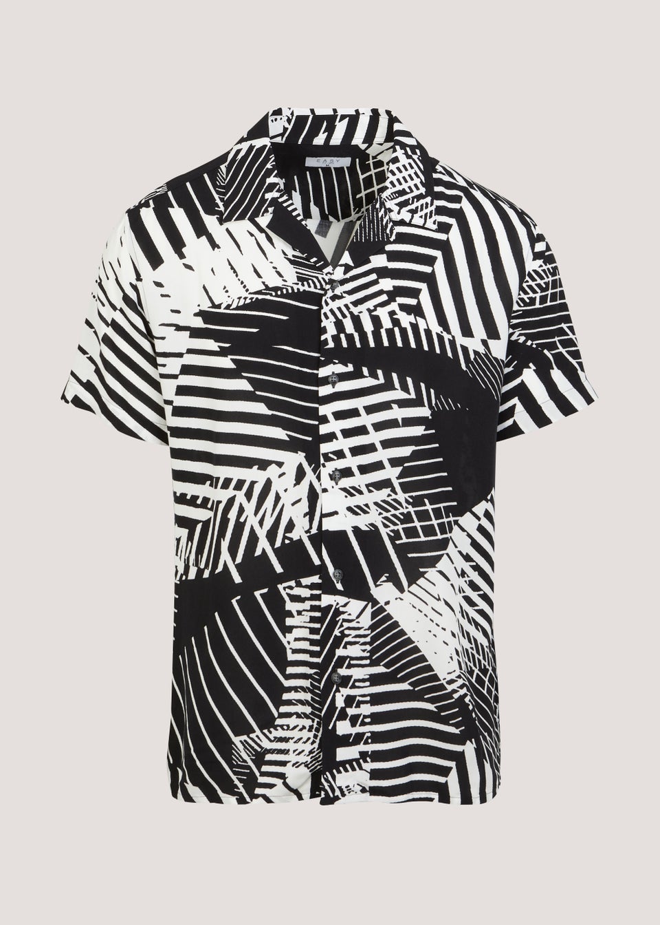 Black Abstract Print Short Sleeve Shirt - Matalan