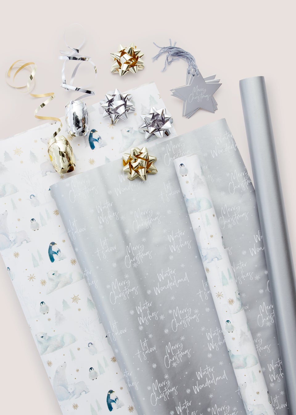 Silver Christmas Wrapping Paper Compendium