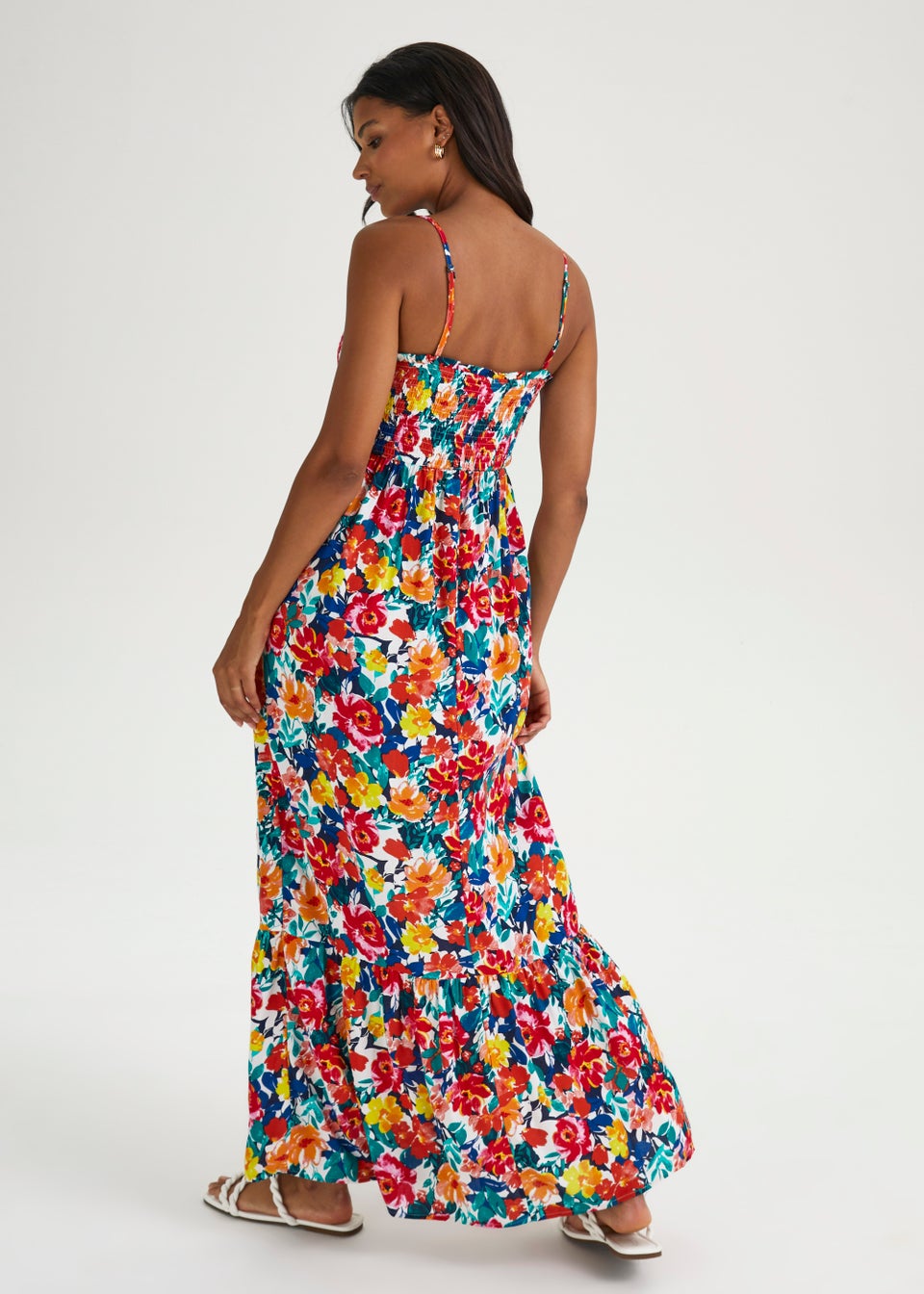 JDY Multicoloured Smock Maxi Dress - Matalan