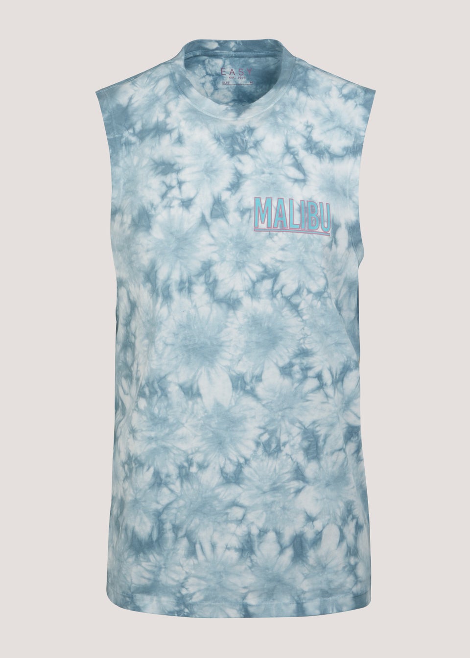 Blue Tie Dye Malibu Print Tank Top Matalan