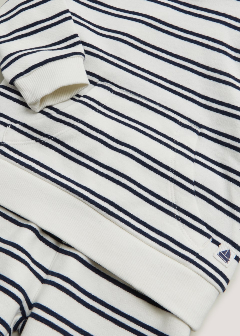 Boys Cream Nautical Stripe Hoodie & Shorts Set (9mths-6yrs) - Matalan