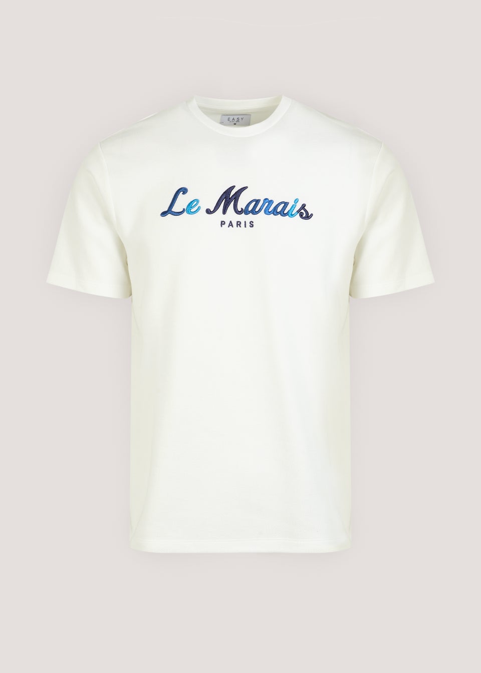 White Paris Embroidered T-Shirt - Matalan