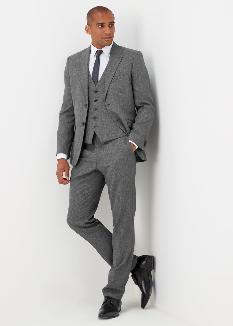 Taylor & Wright Albert Charcoal Tailored Fit Suit Trousers