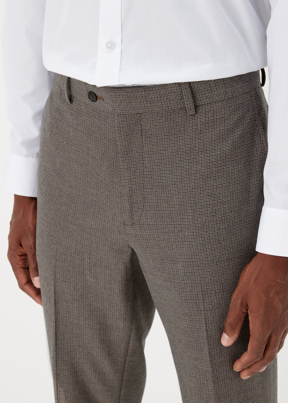 Taylor & Wright Severn Brown Tailored Fit Trousers