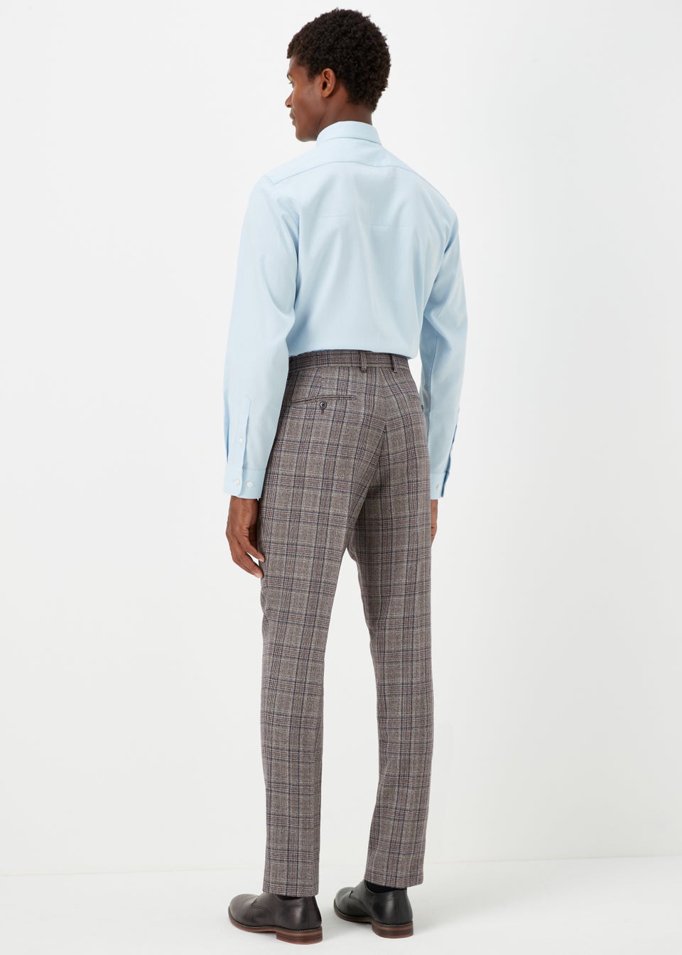 Taylor & Wright Lambeth Charcoal Check Tailored Fit Suit Trousers