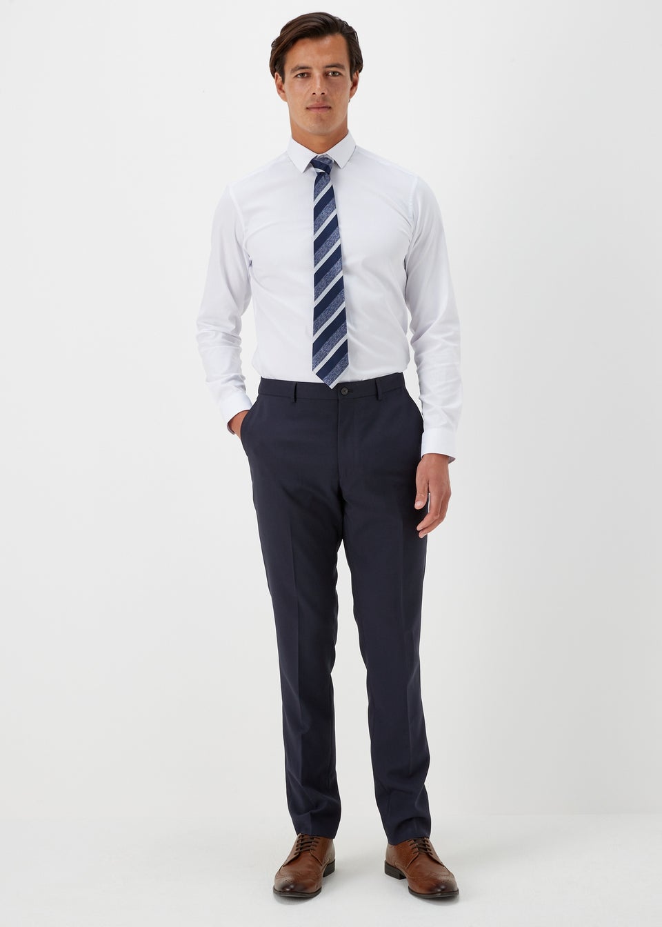 Taylor & Wright Panama Navy Slim Fit Suit Trousers