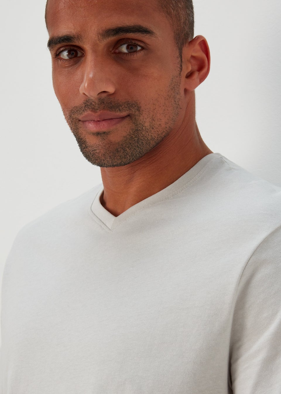 Grey Essential V-Neck T-Shirt