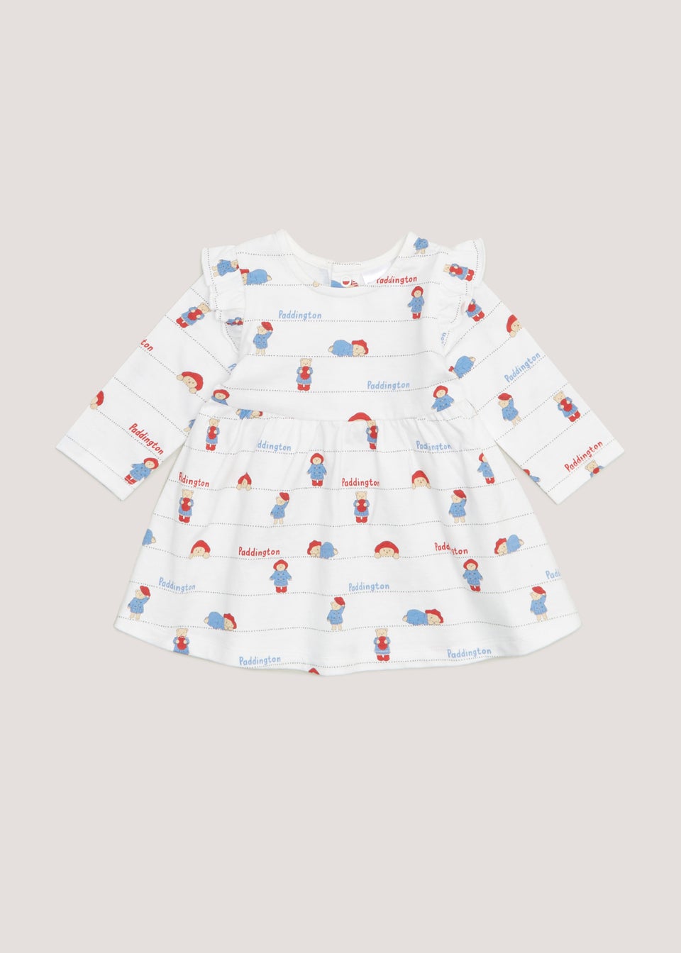 Baby White Paddington Bear Dress (Newborn-12mths)