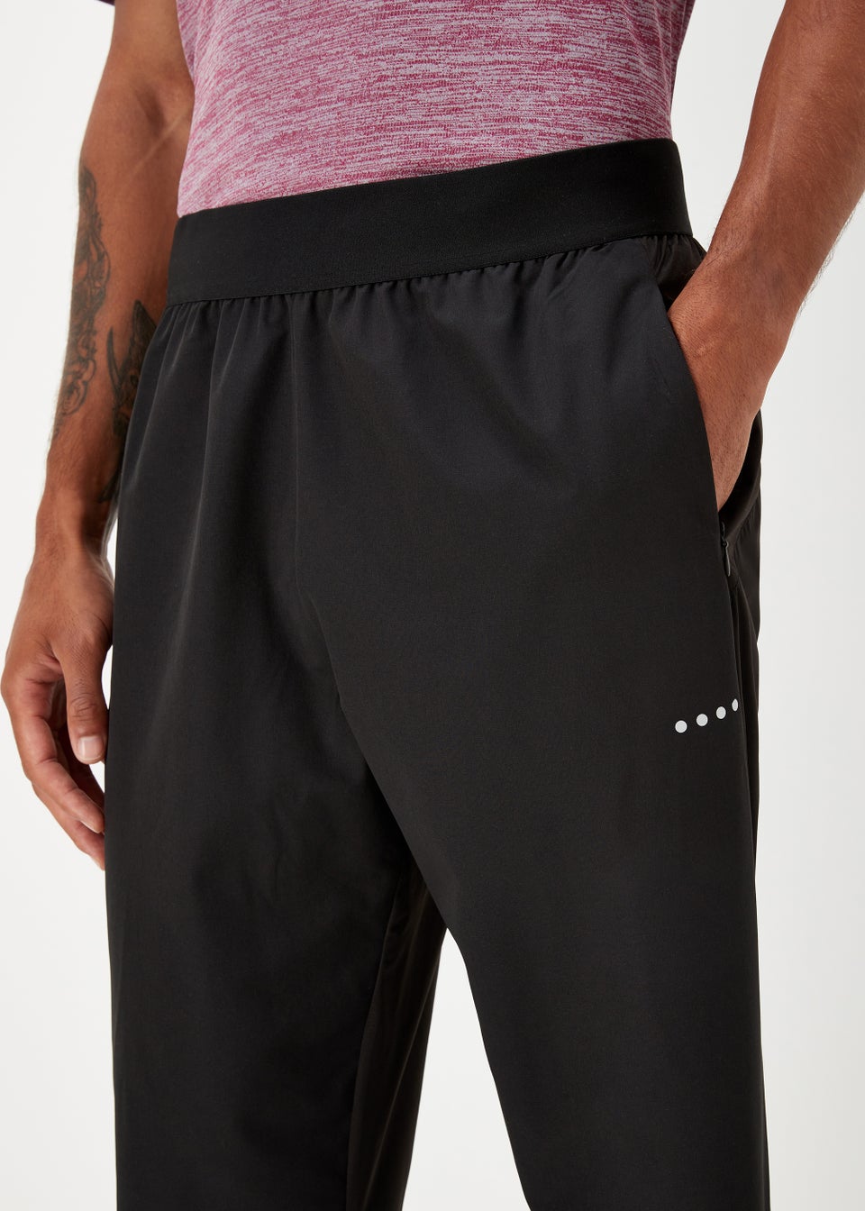 Souluxe Black Woven Joggers