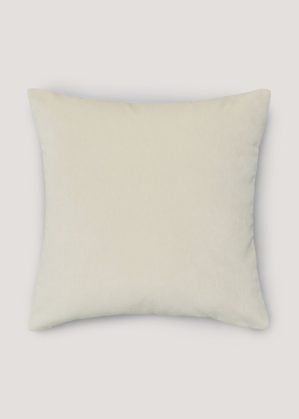 Cream Soft Velour Cushion (43cm x 43cm)